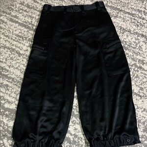 Y-3 Black Satin Trousers